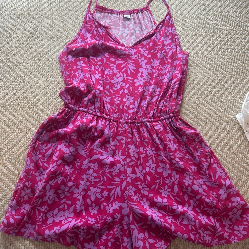 Old Navy Pink Floral Romper